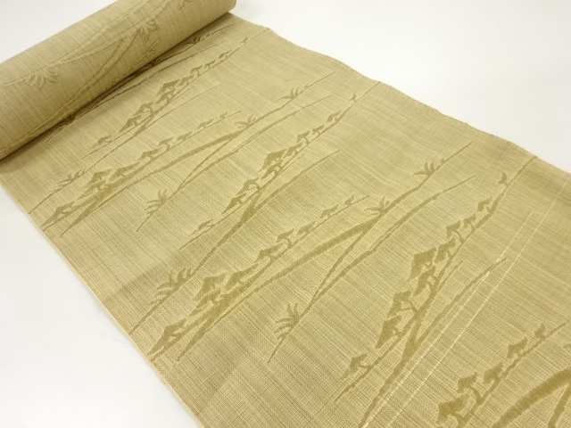 JAPANESE KIMONO / ANTIQUE BOLT FOR HASSUN OBI / WOVEN SCENERY